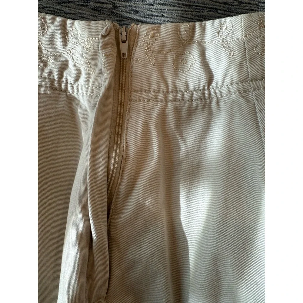 BILL BLASS SPORT Size 8 White Embellished Skort 100% Cotton